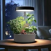 billige Plantevekstlamper-vekstlys fullt spekter led plantelys for innendørs planter vokselampe 10 dimbar lysstyrke automatisk timer svart stativ høydejusterbart halolys for sukkulenter urter løvverk i hjemmet