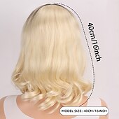 cheap Synthetic Trendy Wigs-Synthetic Wig Wavy Curly Weave Middle Part Asymmetrical Machine Made Wig 30 inch A1 Synthetic Hair Women&#039;s Classic Comfortable Color Gradient Mixed Color