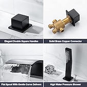 olcso Csaptelepek fürdőkádhoz-Kád csaptelep - Modern Kortárs Festett felületek Római kád Réz szelep Bath Shower Mixer Taps