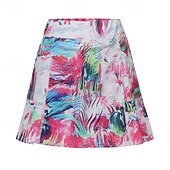 cheap Women&#039;s Skirts &amp; Skorts-US Open Women&#039;s Tennis Skirts with Shorts Print Quick Dry Tennis Golf Badminton Skort Pink Red Blue Tennis Clothing
