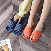billiga Hemmetofflor-Tofflor för kvinnor inomhus badrum bad halkfria mjuka botten mode hem par sandaler och tofflor män sommar