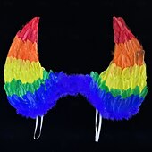 billiga Tillbehör-Drag queen Stolthet Regnbåge Fjädervingar Regnbågens änglavingar Ledigt Unisex Vuxna Prideparad Pride månad Halloween Lätt karnevalsdräkt