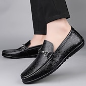 cheap Men&#039;s Slip-ons &amp; Loafers-Men&#039;s White Loafers with Silver Accents, Lightweight Casual Shoes, Ideal for Everyday Wear and Vacation Getaways