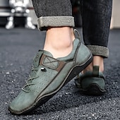 preiswerte Sneaker für Herren-Braune Casual-Sneaker für Herren – vielseitige Schlupfschuhe aus weichem Leder für Komfort im Alltag