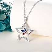  250-jähriges Jubiläum USA Halskette USA Flagge Lässig Erwachsene Herren Damen Fünfhundertjahrfeier Maskerade Unabhängigkeitstag / 4. Juli Festival Verkleiden