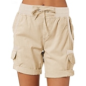 economico Pantaloni e pantaloncini-Per donna Shorts da corsa Shorts da escursionismo Estate Esterno Vestibilità regolare Asciugatura Rapida Pantaloncini Coulisse Elastico in vita Cáqui Escuro Nero Corsa Caccia Arrampicata S M L XL XXL
