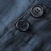 economico Pantaloni in lino e cotone semplici-Per donna Pantaloncini in cotone e lino Pantaloni ispirati al lino Pantaloni in cotone e lino Streetwear Casual Lunghezza intera Naturale Semplice Tasca Fibbia Comodo Confortevole Streetwear Uscire