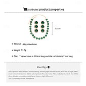 economico Parure di gioielli-Set di Gioielli Completo Due Pezzi Argento Zirconia Cubica Cromo 1 Collana Orecchini Moda Femminile Elegante Vintage Carino Stile Vintage Classico Set di Gioielli Geometrici per Matrimonio Fête