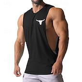 cheap Tank Tops-Men&#039;s Tank Top Vest Top Undershirt Sleeveless Shirt Sleeveless Crew Neck Summer Print Fashion Designer Basic Classic Vacation Street Going out Black White Pink Top Tee for Men