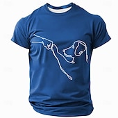  Homens Animal Engraçado Camiseta Manga Curta Camiseta Impressão 3D Gola Redonda Camisa Moda Exagerado Diário Casual Diário Festa Azul Preto Verão Primavera Roupa S M L XL XXL XXXL