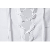 olcso Felsők-Középkori Reneszánsz 17. század Ing Kalóz Viking Egyszínű Jelmez Férfi Mindszentek napja Farsang Alkalmi / Napi Reneszánsz Vásár LARP Felnőttek Ing Tavaszi nyár