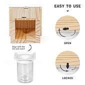 abordables Soins et soutien aux animaux-Piège à abeilles charpentières pour l&#039;extérieur - Pièges à abeilles charpentières suspendus en bois de style pentroof pour l&#039;extérieur - Pièges à insectes avec voûte amovible (1 paquet)