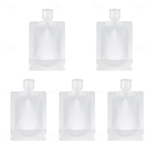 cheap Bathroom Organizer-5PCS 30/50/100 ml Travel Pouches for Toiletries, TSA Approved, Refillable Empty Travel Size Containers, Small Squeeze Pouches Travel Bottles for Shampoo Conditioner Lotion Soap Liquids