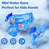economico Giochi d&#039;Acqua-Mini pistola ad acqua per bambini piccoli - confezione da 4/2 confezioni, piccole pistole ad acqua da 5-7 m di lunga gittata, super pistola ad acqua, pistola blaster, giocattolo acquatico per esterni,