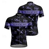 voordelige Heren shirts-Voor heren Wielrenshirt Korte mouw Fietsen T-shirt Shirt met 3 achterzakken Bergracen Ademend Sneldrogend Anatomisch ontwerp Lampenkatoen Geel Blauw Paars Sport Kleding