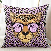 levne zvířecí styl-Dekorativní povlak na polštář zvířecí leopard 1PC měkký čtvercový povlak na polštář pro ložnici obývací pokoj pohovku křeslo