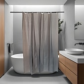 abordables Cortinas de ducha-Cortina de Ducha Forro PEVA Impermeable 12 Ganchos Decoración de Baño Estilo Nórdico Impresión de Triángulo/Cuadro de Playa y Océano