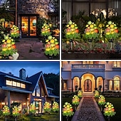baratos Luzes de paisagem-1 lâmpada de encaixe para simulação solar de suculentas para áreas externas, jardim de pátio, caminho de gramado, lâmpada de paisagem, lâmpada decorativa, presente para entusiastas de jardinagem