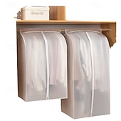 Недорогие Чехол для одежды и крышка-Чехол для одежды от пыли для вешалки, сумка для хранения одежды на молнии, прозрачный защитный чехол для вешалки, органайзер для шкафа с защитой от пыли