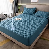 cheap Sheets &amp; Pillowcase-Queen Full King Protective Bed Cover Waterproof Mattress Protector Quilted Fitted Mattress Pad Bed Protector Elastic Thick Anti-slip Fitted Sheet with Deep Pocket Noiseless Hypoallergy