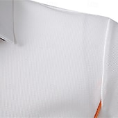 economico Polo classica da uomo-Per uomo Magliette Polo a Nido d&#039;Ape Maglia da golf Lavoro Casuale Bavero Manica Corta Essenziale Moderno Blocco di colori Patchwork Bottoni Estate Vestibilità regolare Nero Bianco Blu marino Verde