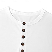 levne Tílka na cvičení-Pánské Bez rukávů Tričko Henley Vesta Top Tílka Bez rukávů Henley Léto Bez vzoru Módní Designové sportovní Dovolená ulice Ležérní Černá Bílá Khaki Top tričko pro muže