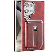 preiswerte Samsung-Handyhülle-Handy Hülle Handyhüllen Für Apple AirTag S25 S25 Plus S25 Ultra S24 Ultra S24 Plus S24 S23 Ultra Rückseite Magnetische Adsorption Mit Ständer Magnetisch Unterstützt kabelloses Laden Retro PC PU-Leder