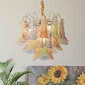 baratos Candeeiros de Lustre-Luminária pendente de LED com 6 luzes, moderna, estilo fazenda, com cordão ajustável, iluminação para ilha de cozinha, sala de jantar, quarto, hotel