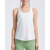 economico Camicia Donna-US Open Per donna Tinta unita Canotta da allenamento Maglietta sportiva Carro armato Canotta Senza Maniche Traspirante Tennis Golf Pickleball Girocollo Y Indietro Nero Bianco Verde Chiaro