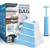 abordables stockage de bagages et de voyage-Sacs de voyage sous vide avec fermeture à pompe, sacs pour vêtements, couvertures, rangement peu encombrant, format cabine, sacs d&#039;emballage de compression pour bagages et valises