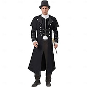 olcso Felsők-Punk és gótika Viktorijanski Steampunk Kabát Szerepjáték Jelmezek Ruházat Vámpírok Férfi Mindszentek napja Farsang LARP Ren Faire Felnőttek Kabát