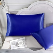 cheap Sheets &amp; Pillowcase-Satin Envelope Zipperless Pillowcase Simulated Silk Cold Feeling Pillowcase Pillow Cover