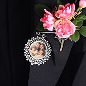 cheap Graduation-Personalized Graduation Pin Brooch Custom Photo Charm Best Wedding Graduation Memorial Sympathy Gift for Anniversary or Birthday Ideal for Friends, Family