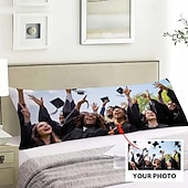 levne Personalizované textilie-Obal na tělový polštář k absolventskému dnu nejlepší dárek k promoci přidejte svůj obrázek osobní dárek fotografie design obrázku potah na polštář 1ks na zakázku
