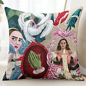 abordables Taies d&#039;Oreiller-Housse de coussin décoratif en forme de cœur 1PC housse de coussin carrée douce pour canapé pour chambre salon canapé chaise