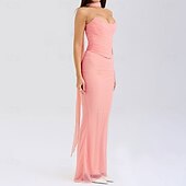 levne Plesové šaty-Mořská panna  trumpet quinceanera šaty elegantní šaty svatba svatební hosté dlouhé do podlahy bez rukávu bezramenné polyesterové bez zad s nařasením