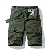 preiswerte Klassiker-Herren Cargo-Shorts Shorts mit Camouflage-Muster Shorts Sommershorts Reißverschluss Mehrere Taschen Klappentasche Einfach Tarnung Komfort tragbar Knielang Outdoor Sport Täglich Mode Lässig Wein Blau