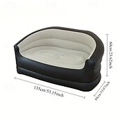 abordables Actividad al Aire Libre-Sofá inflable plegable con bomba de aire, ideal para camping, picnics, balcones y salas de estar.