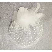 preiswerte Hochzeit Kopfschmuck-Kopfstück Tüll Federn Hochzeit Abendgesellschaft Elegant Hochzeit Mit Feder Kopfschmuck Kopfbedeckung
