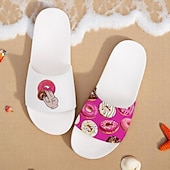 abordables Sandales de Vacances-Sandales à enfiler pour homme, motif flamant rose et motif coloré – style décontracté et amusant pour la plage, la piscine et les vacances d&#039;été