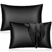 cheap Sheets &amp; Pillowcase-Satin Envelope Zipperless Pillowcase Simulated Silk Cold Feeling Pillowcase Pillow Cover