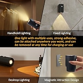 billige Solnedgangsprojektorlampe-moderne enkle vegglamper led bevegelsessensor nattlys 3 farger dimbar usb oppladbar veggmaleri spotlight stue gang innflyttingsgave 1/2 stk