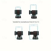 cheap Car Holder-Free Rotating Car Phone Holder Adjustable Horizontal And Vertical Strong Vacuum Adsorption Car Gps Navigation Bracket Suitable For All Compatible Cell Phones