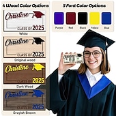 economico Stagione di Laurea-regali di laurea 2025 porta soldi in legno porta soldi laurea busta per contanti per classe del 2025 laureati universitari senior
