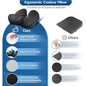 cheap Home Supplies-Ergonomic Memory Foam Seat Cushion, Extra Large Cushion for Office Chair, Pressure Relief Pillow Pad for Sciatica, Tailbone &amp; Back Pain, Long Sitting Support