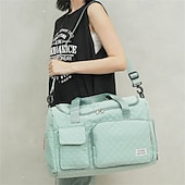 abordables stockage de bagages et de voyage-Sac de voyage week-end avec compartiment à chaussures, fourre-tout en tissu Oxford grande capacité avec fermeture éclair, sac à bandoulière matelassé pour ranger les vêtements, bagage de sport de nuit
