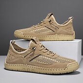 baratos Ténis para Homem-Tênis casuais masculinos feitos à mão – calçados confortáveis e estilosos com cadarço para uso diário e caminhadas