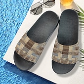 preiswerte Urlaubsandalen-Slide-Sandalen im Patchwork-Design für Herren – lässiger und stylischer Stil für Männer im Strandurlaub, zum Entspannen am Pool und für den Sommeralltag