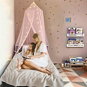 preiswerte Betthimmel &amp; Vorhänge-Prinzessinnenbett Baldachin für Mädchen Fantasy Tüll Mädchenzimmer Dekorationskrone Bettvorhänge - 360° verschlüsseltes Tüllbett Baldachin zur Abdeckung wiegendes Bett