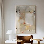 preiswerte Abstrakte Gemälde-Ölgemälde handgemalt quadratisch abstrakt klassische Gemälde reines handgemaltes Ölgemälde braun modernes hängendes Gemälde schwarz weiß abstrakt für Heimdekoration Gemälde Wandkunst